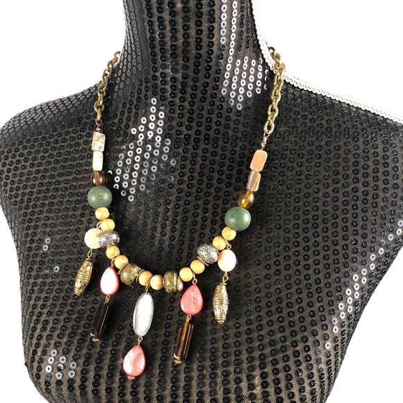 Chico’s 18” wood/beaded necklace - Picture 1 of 8